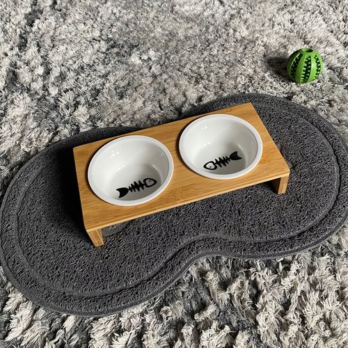MISKA DLA KOTA PSA PODWÓJNA DREWNIANA METALOWA na Arena.pl