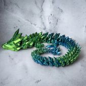 Smok 3D Dragon 60cm Figurka smoka Kryształowy smok Flexi dragon przegubowy