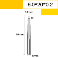 Frez do grawerowania 3.175-6.0mm VHM Rozmiar: 6.0*20°*0.2