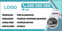 BANER OCZKOWANY reklama 100x50cm różne wzory KLIMATYZACJE KOTŁY GAZOWE