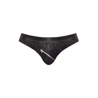 male power bikini zip s czarne z zamkiem i abstrakcyjnym wzorem