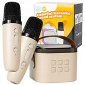 Zestaw karaoke dla dzieci 2 mikrofon bezprzewodowy głośnik przenośny PLAYIO