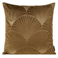 POSZEWKA WELUR VELVET WZÓR 45X45 CM BRĄZOWA