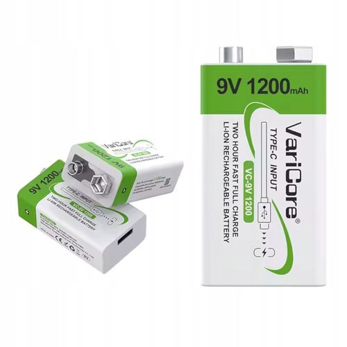 Akumulator bateria ogniwo VariCore VC-9V 1200-USB 9V Li-ion 1200mAh na Arena.pl