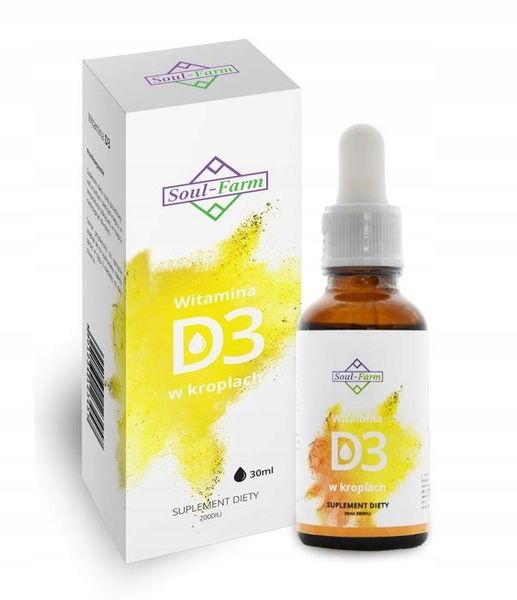 WITAMINA D3 W KROPLACH krople 30 ml Soul-Farm zdjęcie 1