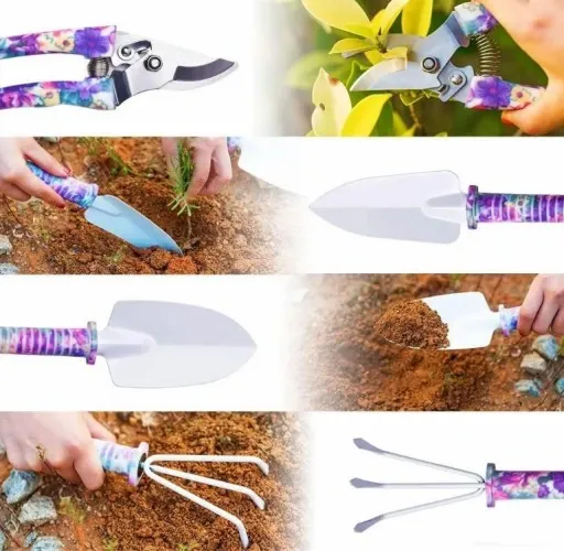 ZESTAW NARZĘDZI OGRODNICZYCH DLA KOBIET WALIZKA NARZĘDZIA OGRODNICZE 10 el. zdjęcie 5