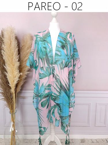 PAREO CHUSTA PLAŻOWA FRĘDZLE TUNIKA MODNE WZORY na Arena.pl