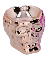 Popielniczka w Kształcie Czaszki z Chromowanym Połyskiem Różowe Złoto
