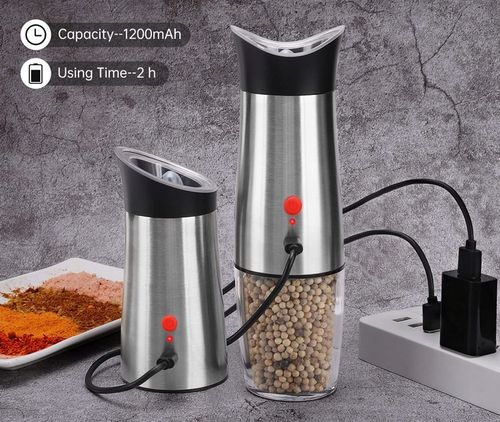 ZESTAW MŁYNKÓW GRAWITACYJNYCH DO PIEPRZU SOLI LED na Arena.pl