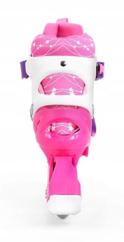 Zestaw COMBO PINK LED: 2w1 wrotko-rolki regulowane + kask + ochraniacze + t na Arena.pl