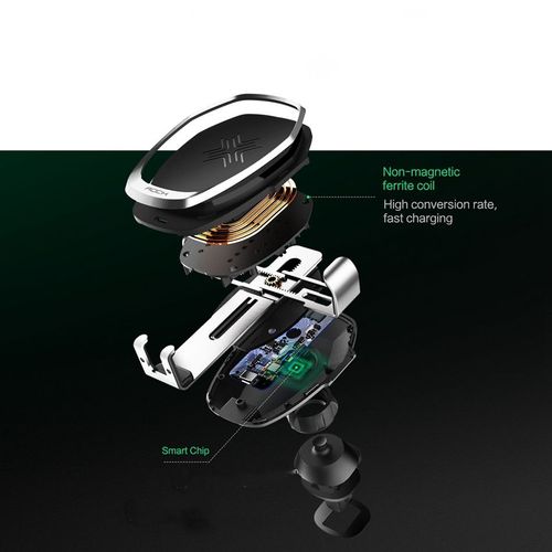ROCK GRAVITY VENT CAR MOUNT WIRELESS CHARGER GREY na Arena.pl