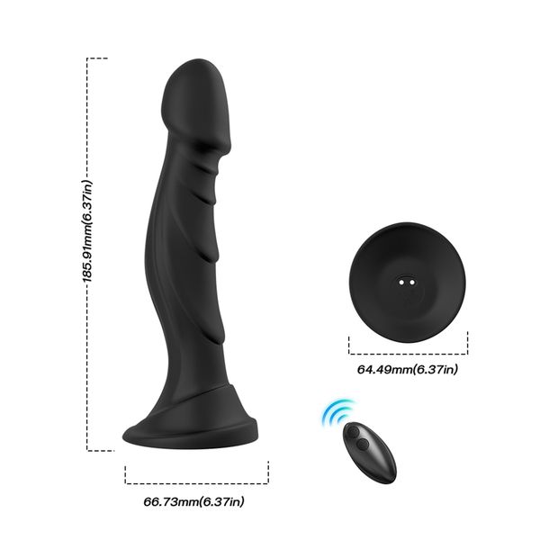 optimus black, 9 vibration functions, remote control zdjęcie 6