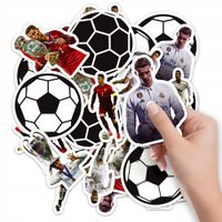 NAKLEJKI NA ZESZYT NALEPKA Z POSTACIAMI SPORT PIŁKA RONALDO CR7 WZORY 10SZT