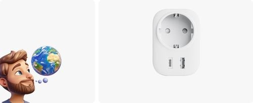 Uniwersalna Przejściówka ADAPTER Gniazda UK EU Ładowarka USB i USB-C na Arena.pl