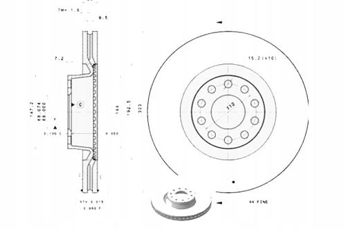 TARCZA HAM PRZOD 323X30 V BREMBO na Arena.pl