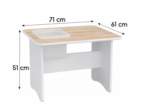 012 Stolik dziecięcy biało-szary na Arena.pl