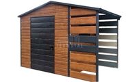 Domek Ogrodowy Schowek Garaż 2x2 + wiata 1x2 2x okno drzwi TS838