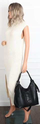 Torebka Damska Listonoszka Worek Shopper Torba na Ramię RS25047H Czarna na Arena.pl