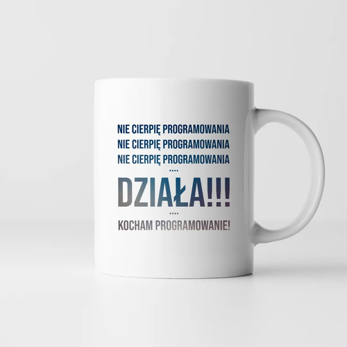 Nie cierpię programowania - kubek na prezent dla programisty na Arena.pl