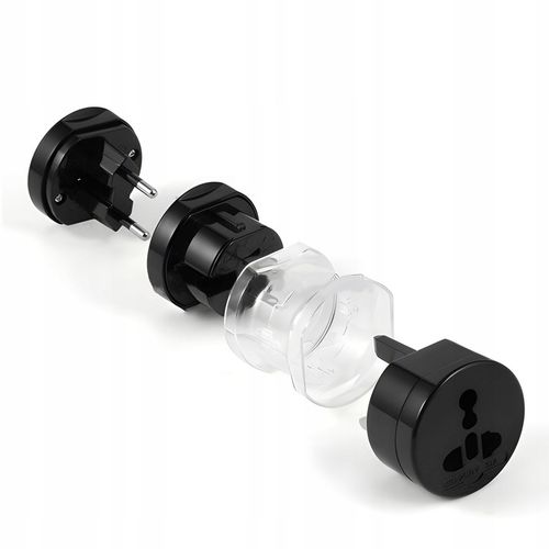 Adapter do Gniazdka Angielska Podróżny Zestaw 3 Końcówek ŚWIAT UK UE na Arena.pl