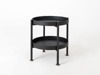 Stolik kawowy HANNA METAL 40-2F - czarny, stolik nocny, stolik boczny