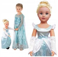 SMILY PLAY Duża lalka chodząca za rękę 70 cm księżniczka długie włosy