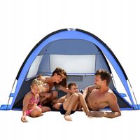 NAMIOT PLAŻOWY Z SAMODZIELNIE SKŁADANYM AUTOMATYCZNYM PARAWANEM PLAŻOWYM UV