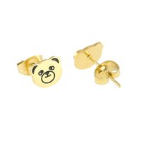 Kolczyki Blueberry stal nierdzewna Panda