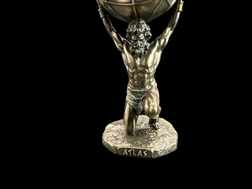 Figurka Rzeźba Statuetka GRECKI TYTAN ATLAS TRZYMAJĄCY ZIEMIĘ WU78109A4 na Arena.pl