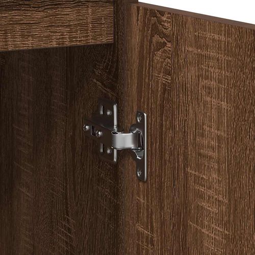 Komoda z szufladą Brązowy dąb 71x35x65 cm Drewno klejone na Arena.pl