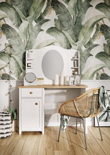 Biurko białe dąb toaletka szafka regał do sypialni biura na Arena.pl