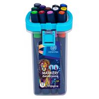 MARKERY ARTYSTYCZNE 12 ASTRA TRÓJKĄTNE PĘDZELKOWE DWUSTRONNE