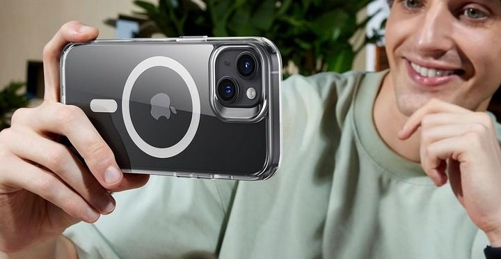 Etui Do iPhone 15 Plus +Szkło 9H WZMACNIANE 360° do MAGSAFE CLEAR CASE zdjęcie 5