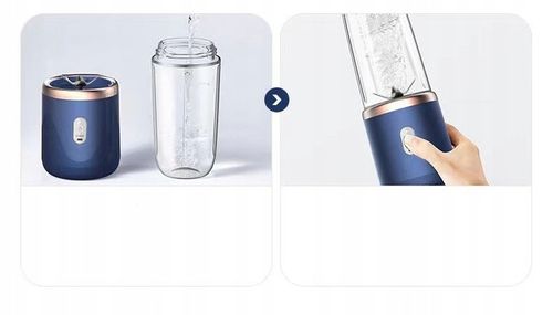 2024 NOWY 3W1 BEZPRZEWODOWY BLENDER MIKSER PRZENOŚNY USB, niebieski na Arena.pl