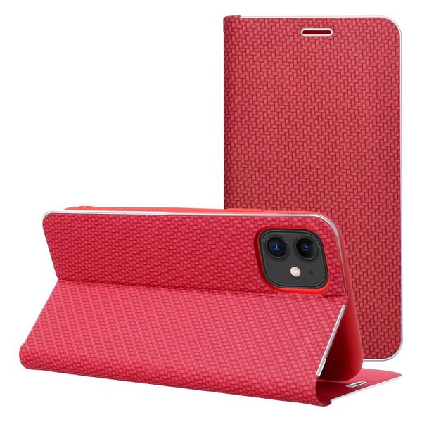 Kabura LUNA Book Carbon do IPHONE 17 czerwony zdjęcie 1