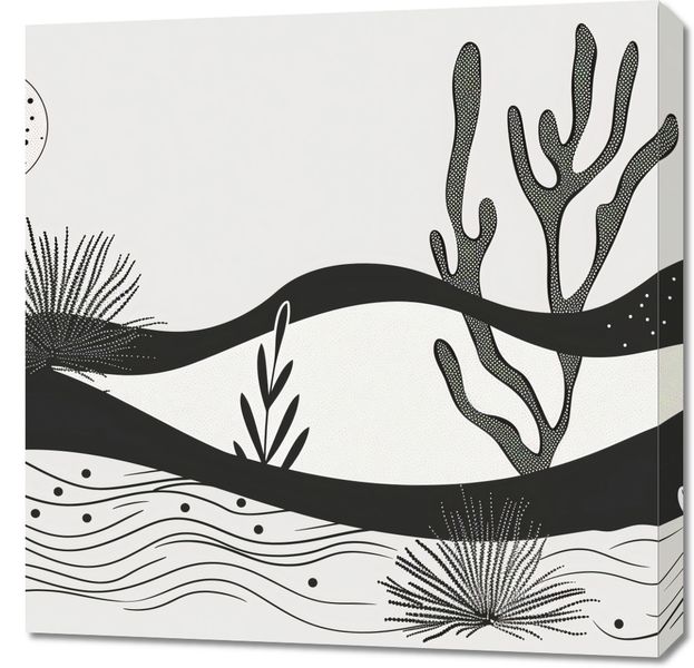 Obraz 70x70cm Ogród przy Nocy zdjęcie 1