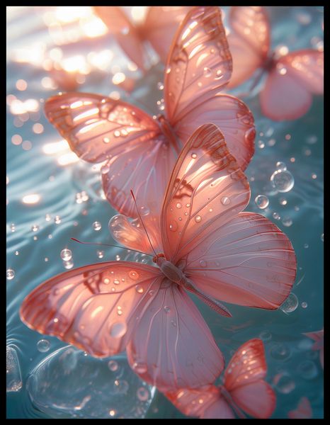 Plakat 50x65cm Świetliste Motyle zdjęcie 2