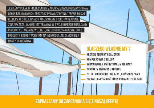 ŻAGIEL PRZECIWSŁONECZNY ZACIENIACZ OGRODOWY BIAŁY EKONOMICZNY DACH 3,2X5,0 na Arena.pl