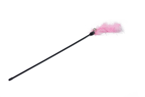Zabawka dla kota wędka z kolorowym piórem i dzwonkiem 44-58cm UNIQ PETS na Arena.pl