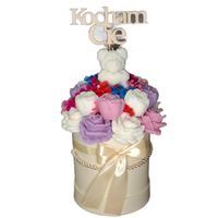 Flower Box Świece Sojowe Wieczny Bukiet Prezent Urodziny Dekoracja Miś