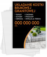 Ulotki A4 reklamowe firmowe 100szt dużo wzorów NAPRAWA UKŁADANIE KOSTKI