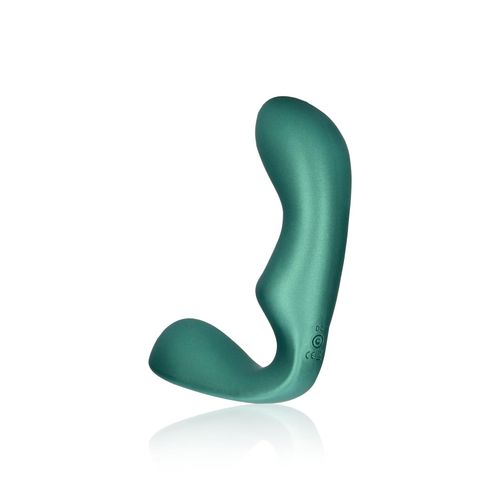 Pointed Vibrating Prostate Massager with Remote Control   Metallic Green na Arena.pl