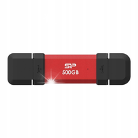 Dysk zewnętrzny SSD Silicon Power DS72 500GB USB-A USB-C Czerwony