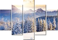 105CM 150CM OBRAZ 5 ELEM ZIMA GÓRACH DRUK