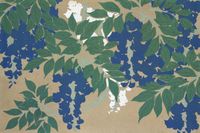 Plakat 60x40cm Wisteria, Sekka Japoński Vintage do Salonu