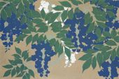 Plakat 60x40cm Wisteria, Sekka Japoński Vintage do Salonu
