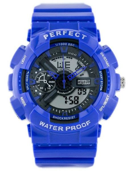ZEGAREK MĘSKI PERFECT SHOCK (zp219e) - blue zdjęcie 1