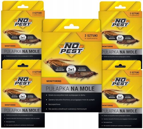 PUŁAPKA LEP NA MOLE SPOŻYWCZE KUCHENNE ODZIEŻOWE UBRANIOWE 2W1 10 SZT na Arena.pl