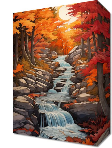 Obraz 20x30cm Jesienne Wodospady zdjęcie 1