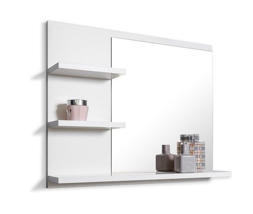 Białe lustro z półkami, lustro do łazienki, L na Arena.pl